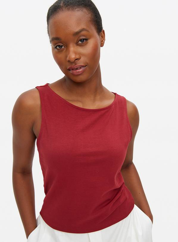 Dark Red Regular Tank Top 24